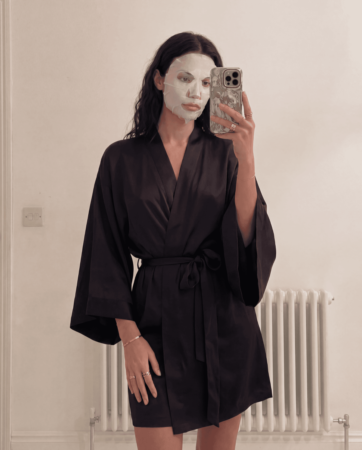 ROBE GLOSSY BLACK